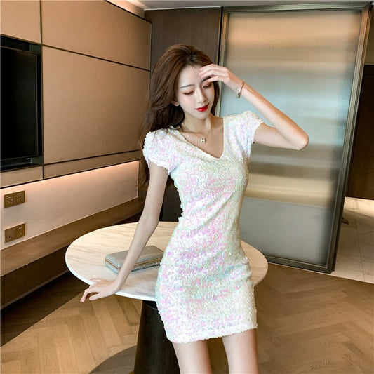 【dress】Vネック体型カバーワンピース G21090