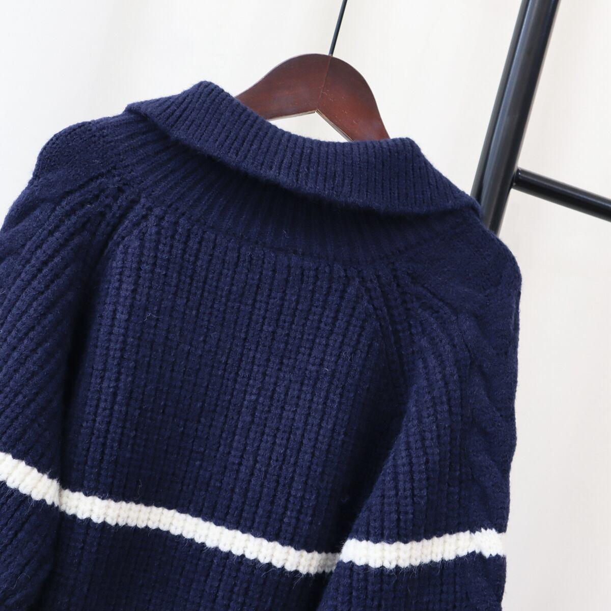 【outer】ファスナーニットカーデ　M28125