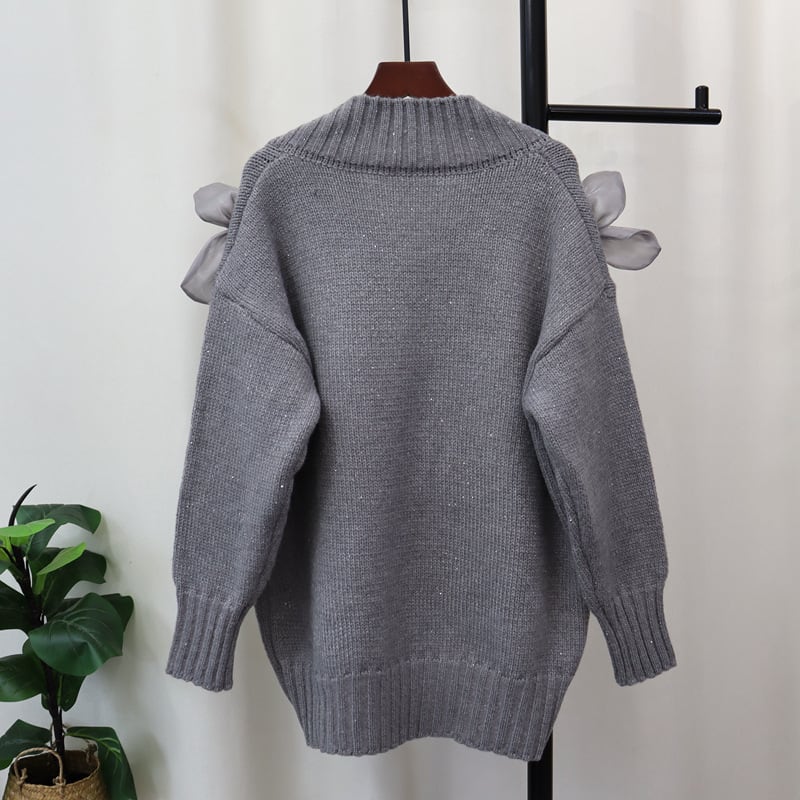 【tops】立体フラワーニットセーター　M27590