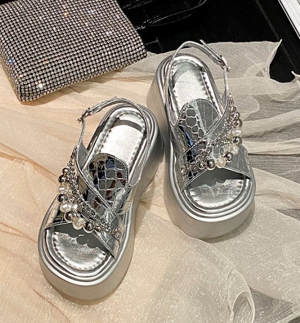 【shoes】チャンキーヒールサンダル　M30230