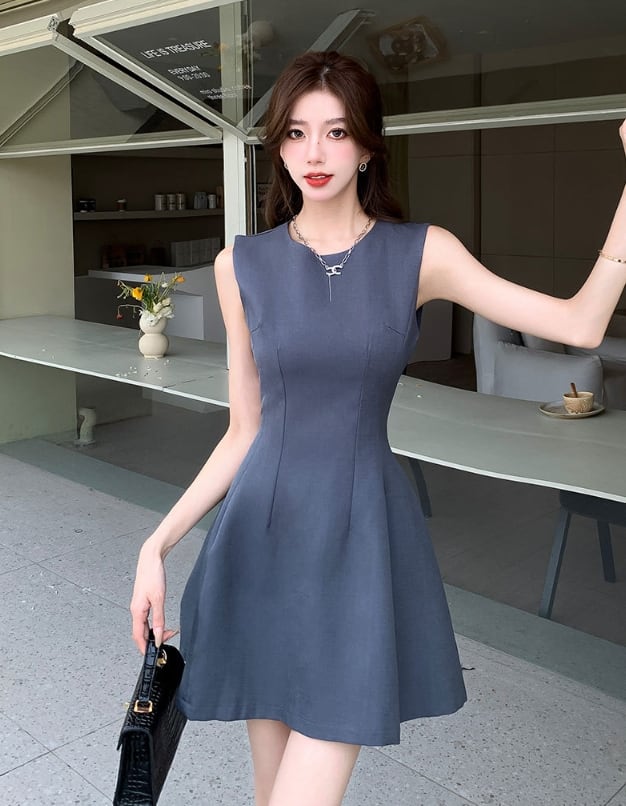 【dress】ノースリーブOL通勤ワンピース G21380
