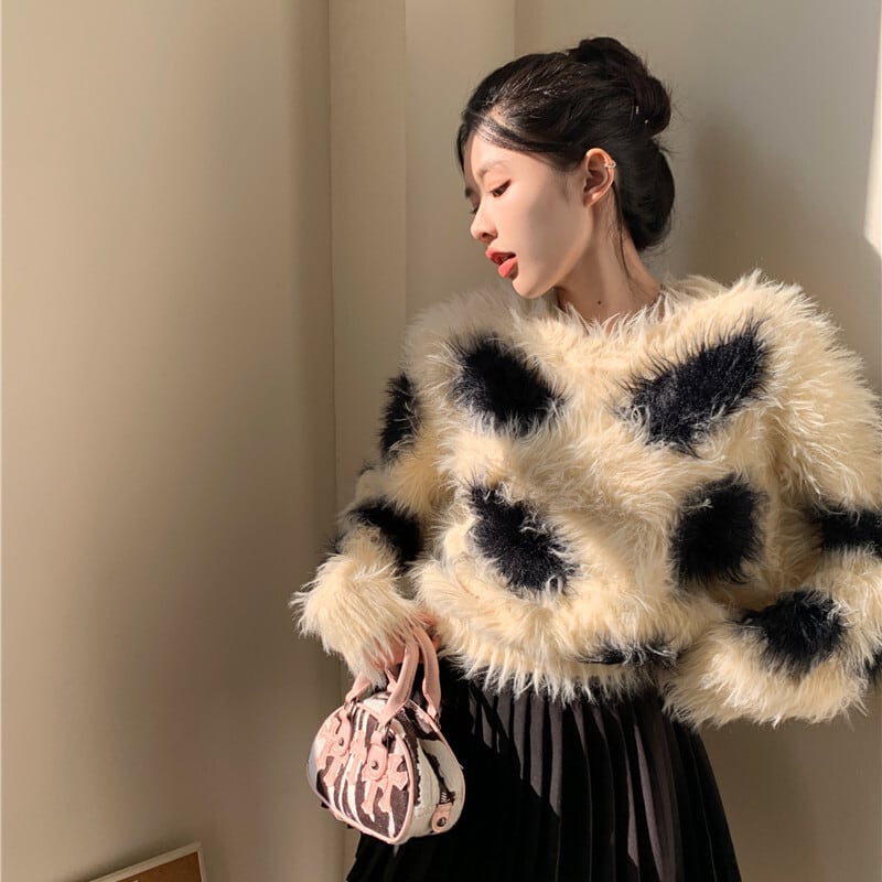 【tops】シャギーニットセーター　M28536