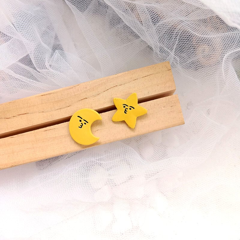 【小物】超人気 韓国系 気質星月スウィートオシャレシンプルピアスアクセサリー