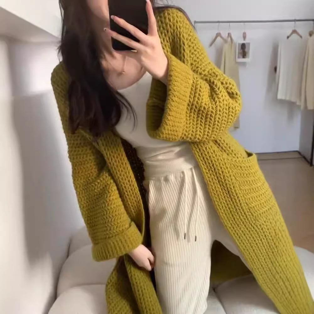 【outer】ロング丈ニットカーデ　M26831