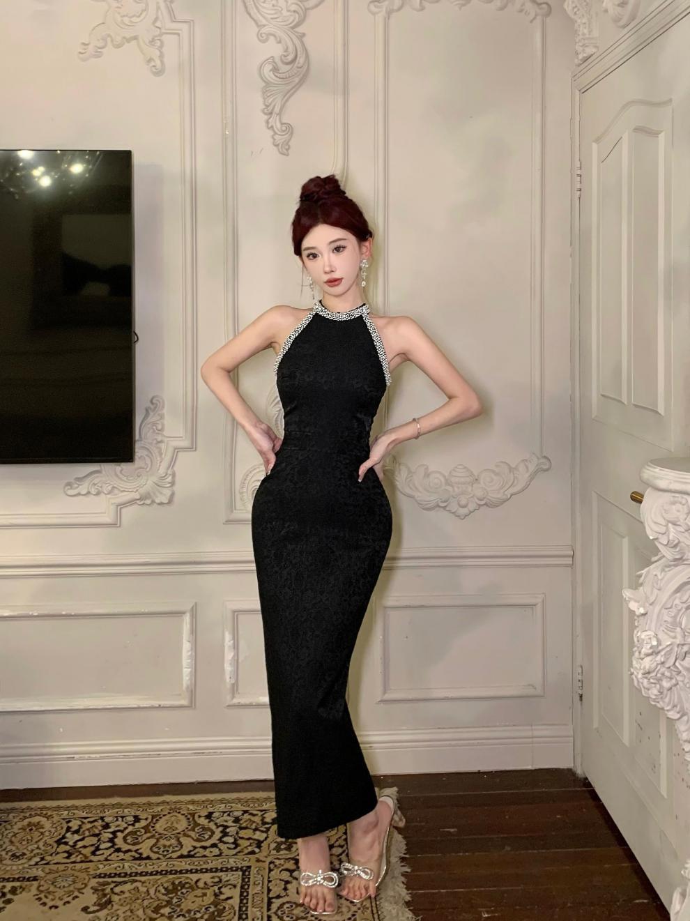 【dress】ホルターネックノースリーブワンピース G21116