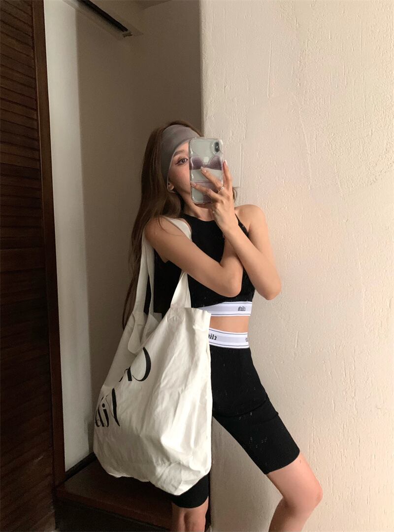 【set】ニットノースリーブトップス+ショートパンツ２点セットG21343