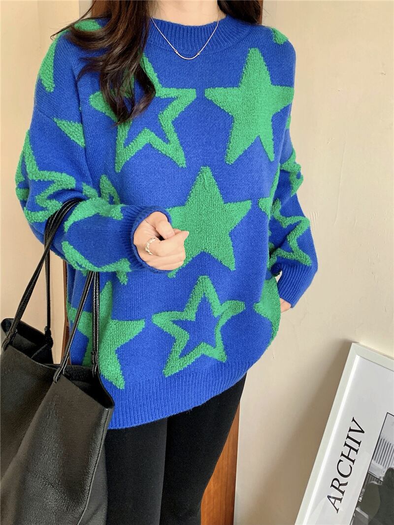 【tops】クルーネックニットセーター　M18395
