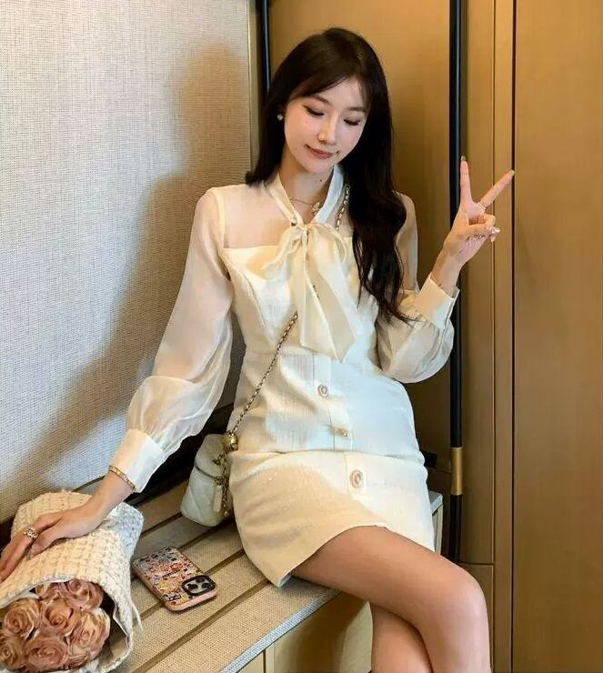 【dress】高級感リボンワンピース G19495