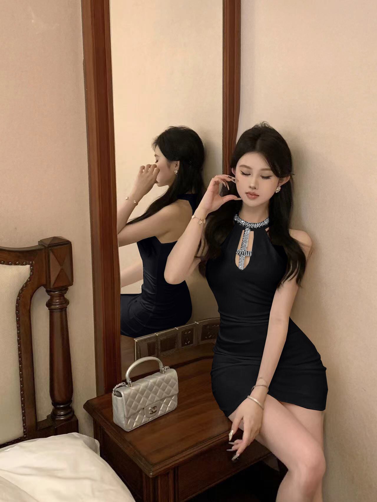 【dress】ホルターネックワンピース G21017