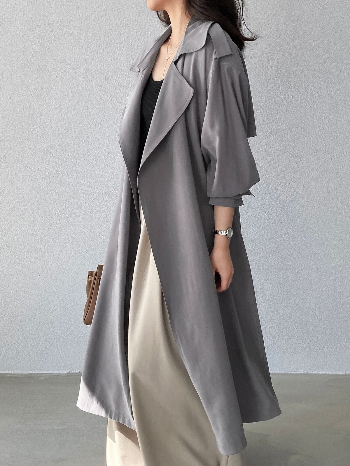 【outer】ロングトレンチコート Q8280