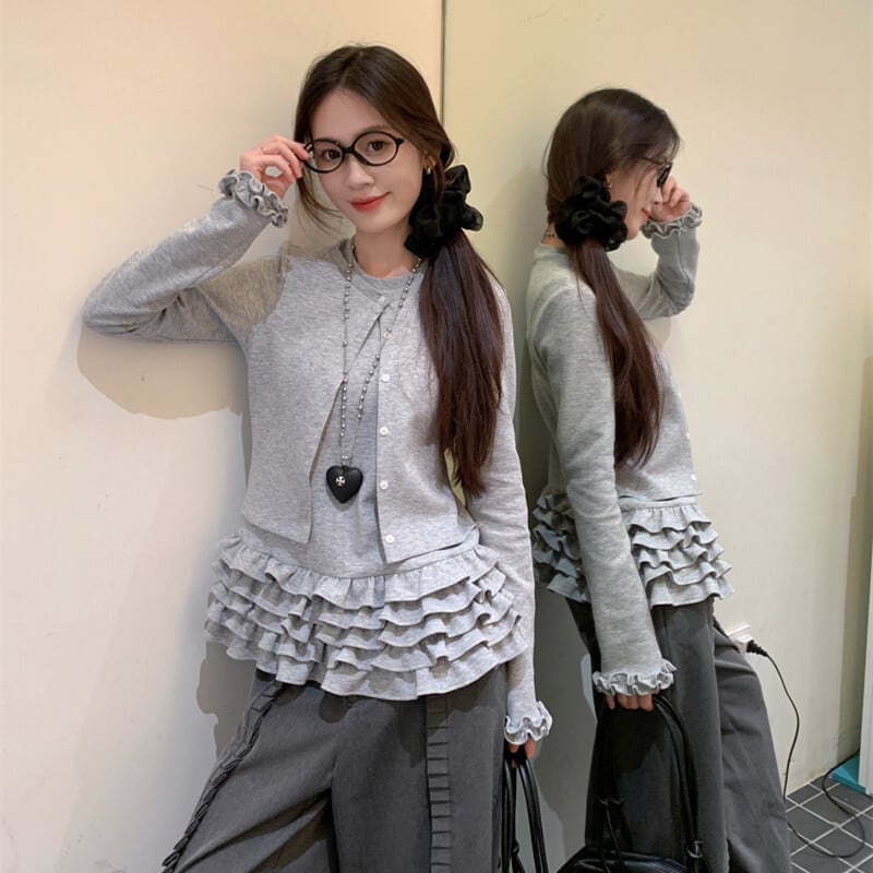 【tops】フリルドッキングトップス　M28794