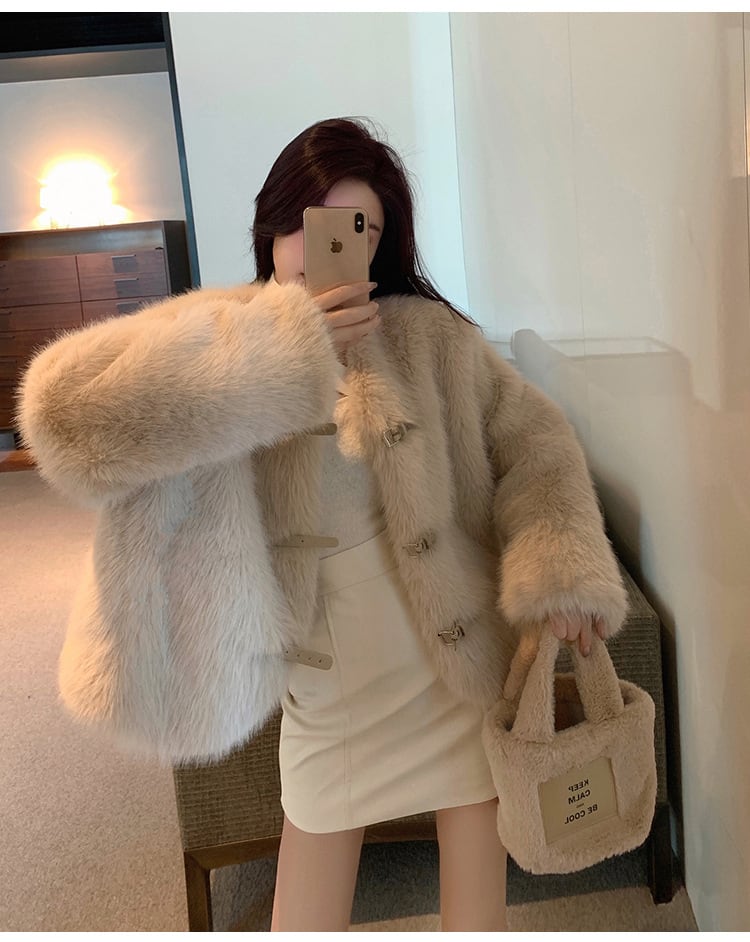 【outer】ファーショートコート　M27343