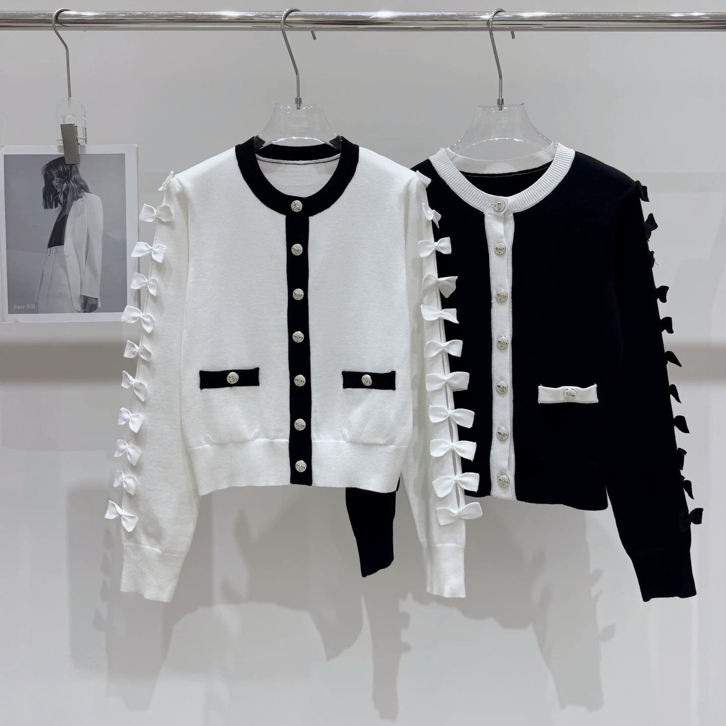 【outer】リボンニットカーディガン　N3518