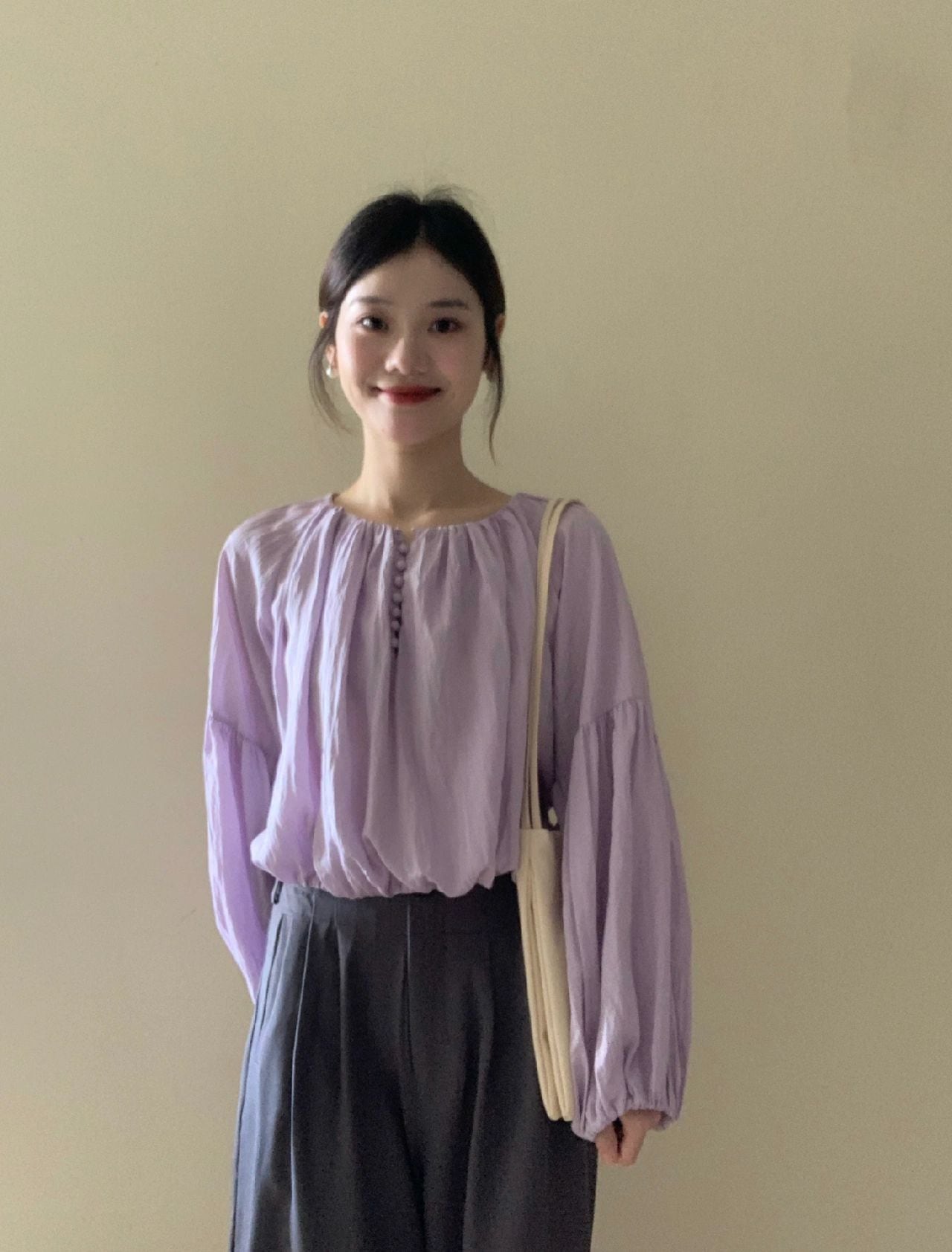 【tops】フランス風長袖ブラウスG21560