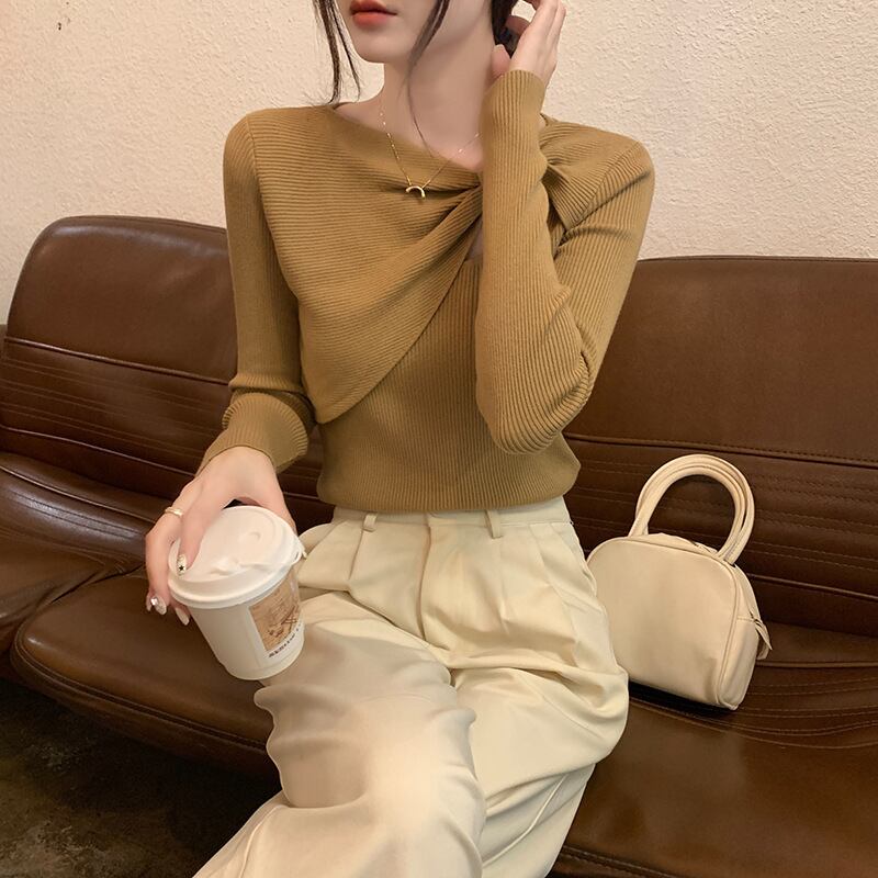 【tops】ニットトップス　M18841