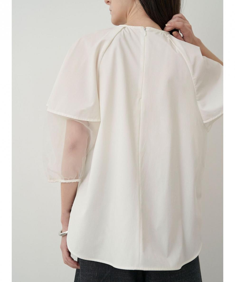【tops】チュールコンビブラウス　M29949