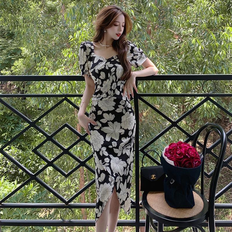 【dress】花柄ワンピース　M24974