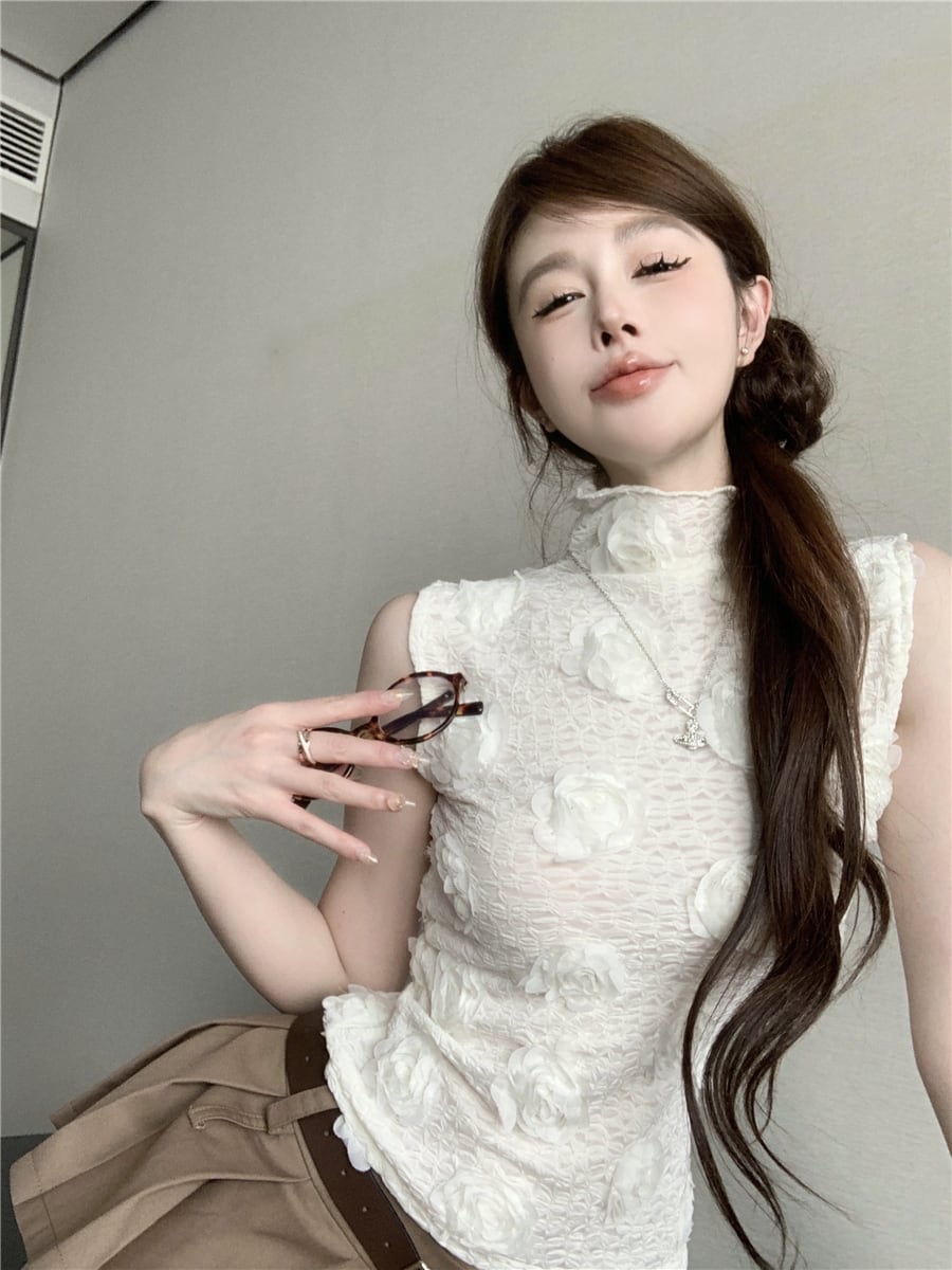 【tops】立体フラワートップス　M25196