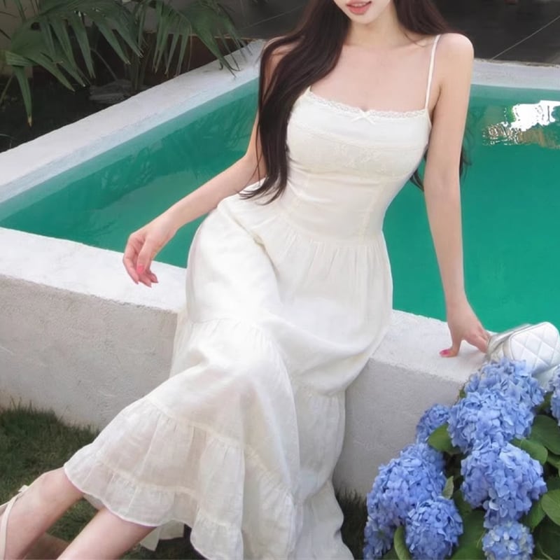 【dress】ロングキャミワンピース Q8250