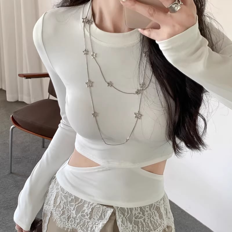 【tops】ウエストカットトップス Q8143
