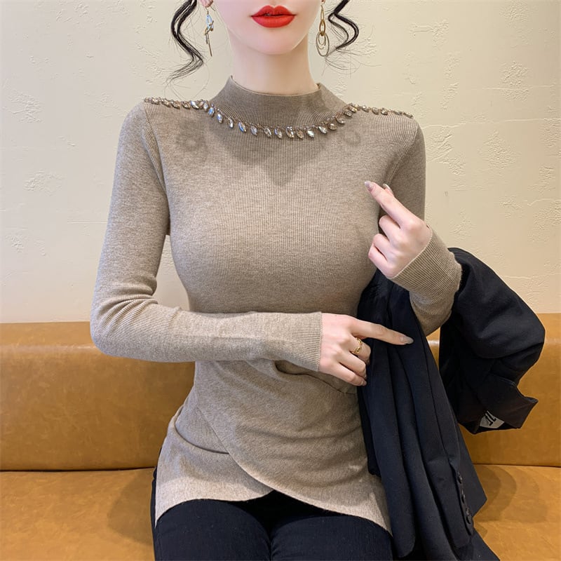 【tops】不規則 イレギュラーニットトップス　M27627
