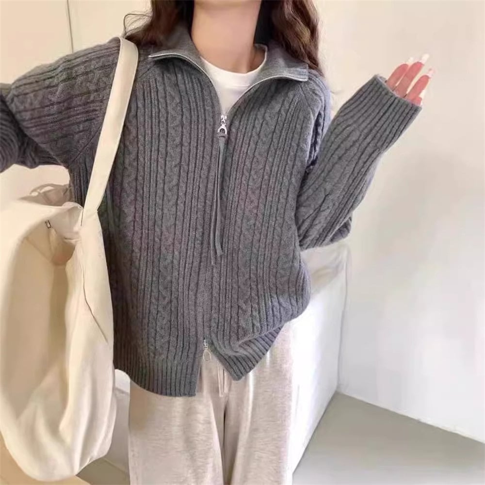 【outer】Wジップニットカーデ　M25981