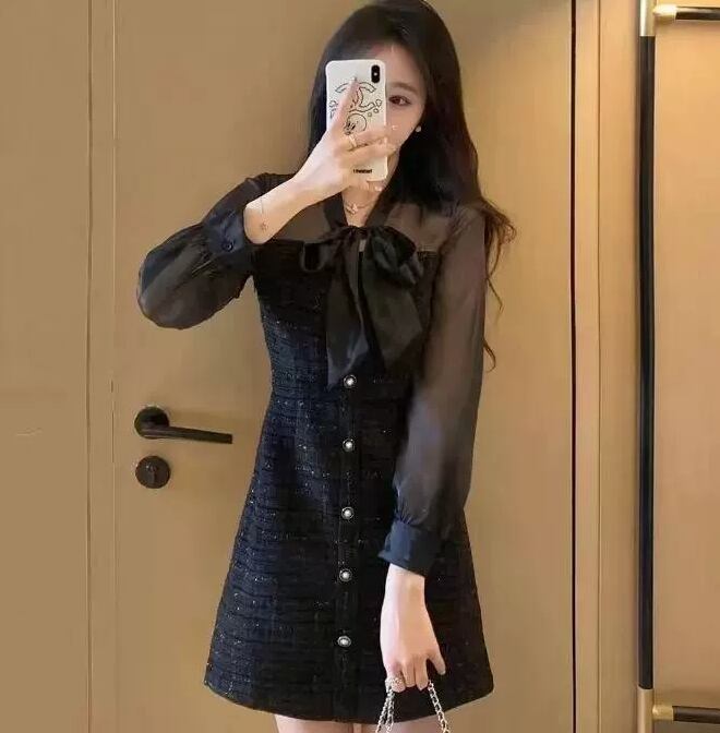 【dress】高級感リボンワンピース G19495