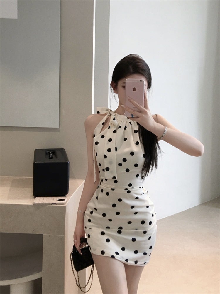 【dress】ドット柄ワンピース　M25146