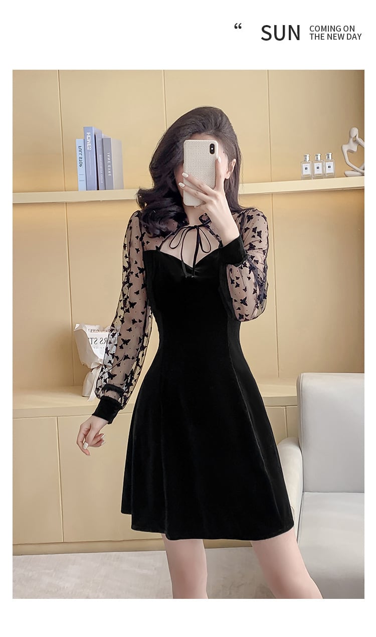 【dress】チュールコンビデートワンピース　M28736