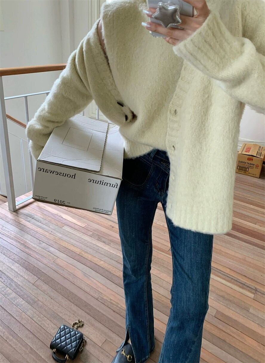 【tops】ハイネックノースリニットトップス×カーディガンセット　N2147