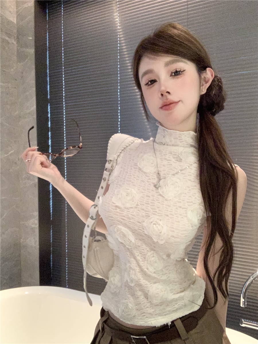 【tops】立体フラワートップス　M25196