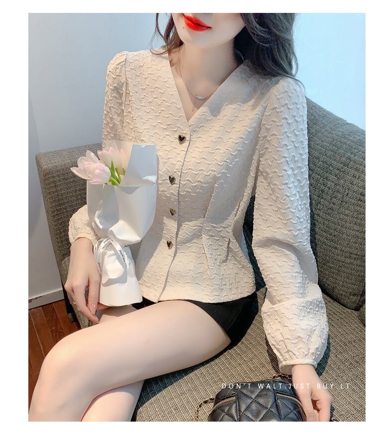 【tops】Vネックシャツトップス　M28618