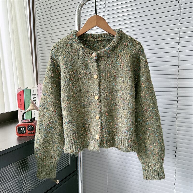 【outer】クルーネックニットカーデ　M27297