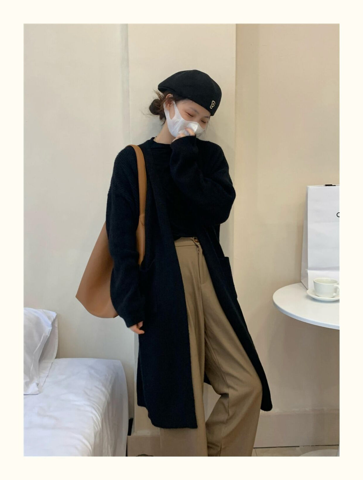 【outer】ロング丈ニットカーデ　M19145