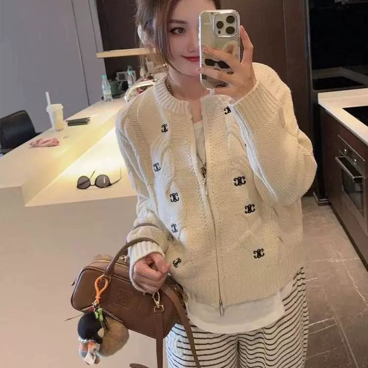 【outer】長袖ニットカーディガンF8341