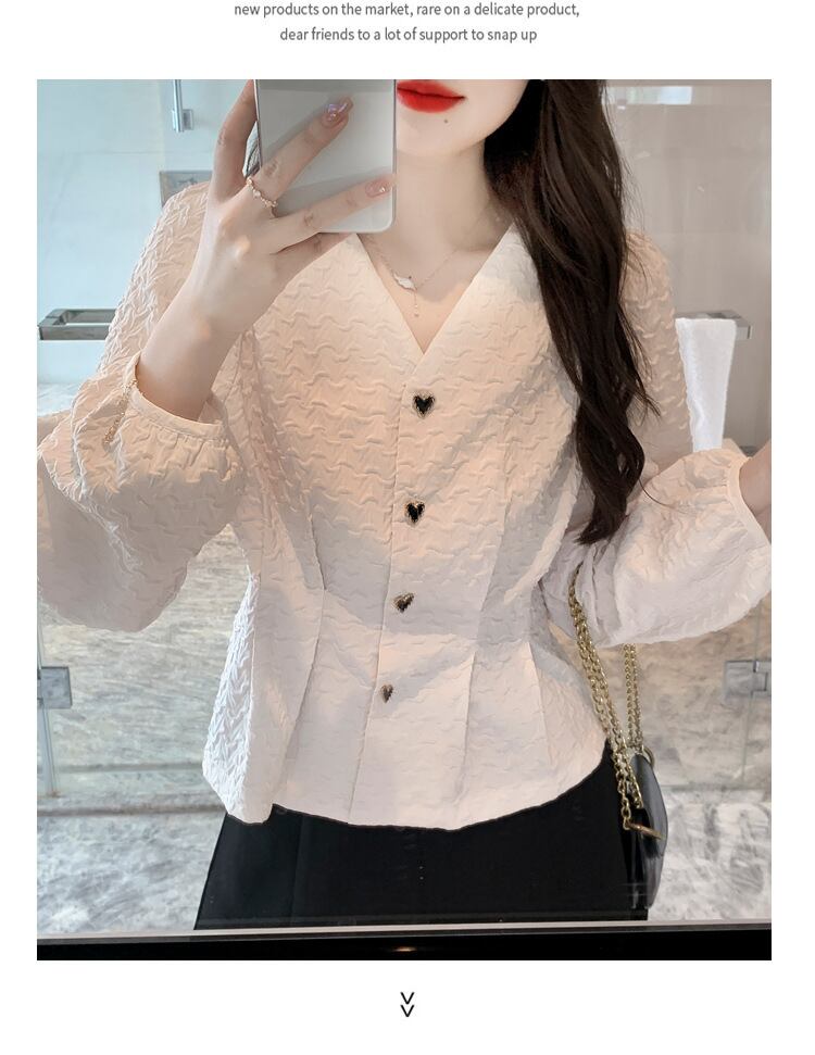【tops】Vネックシャツトップス　M28618