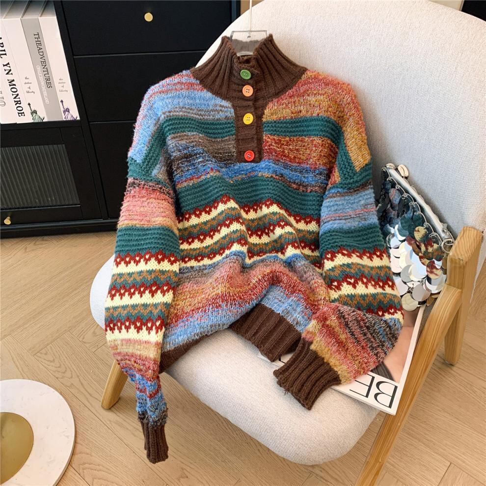 【tops】ハイネックニットセーター　M28230