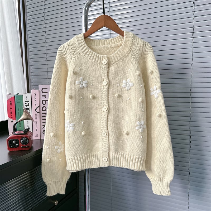 【outer】クルーネックニットカーデ　M27303