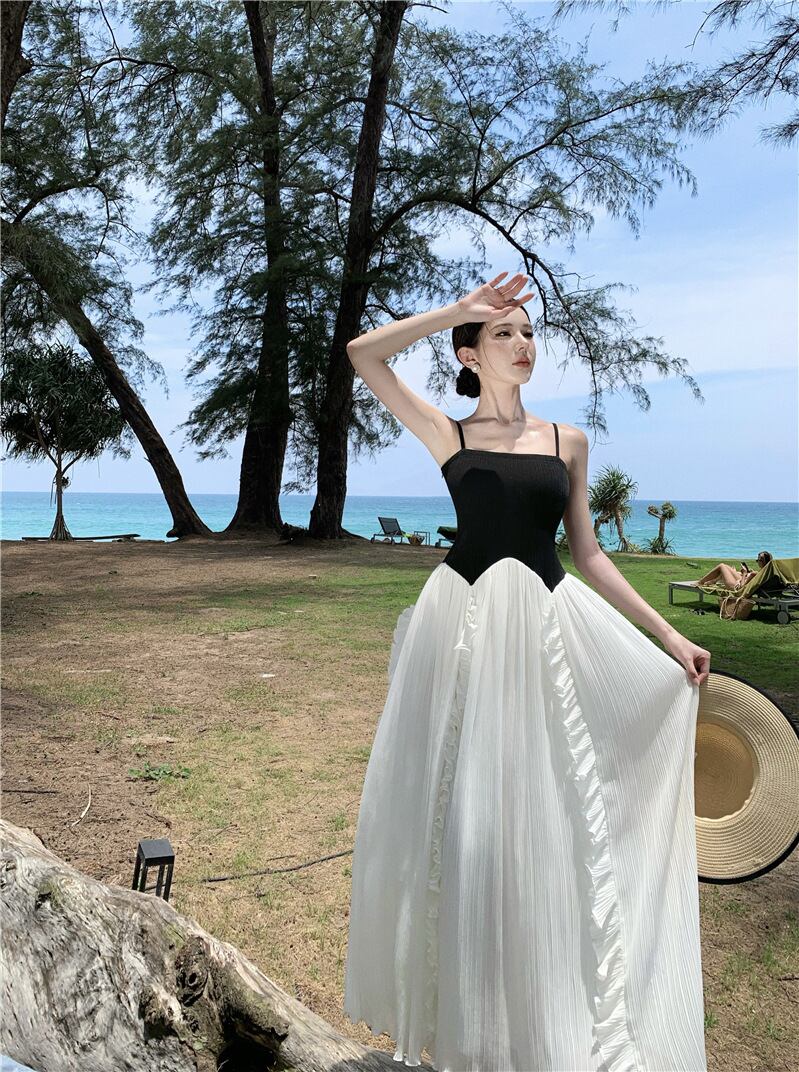 【dress】フリル切り替えワンピース　M24200