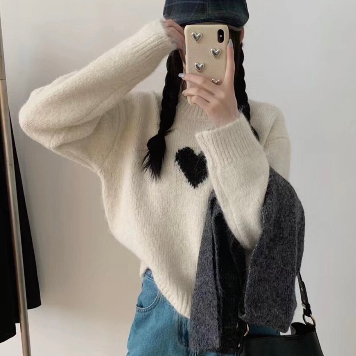 【tops】クルーネックニットセーター　M28781