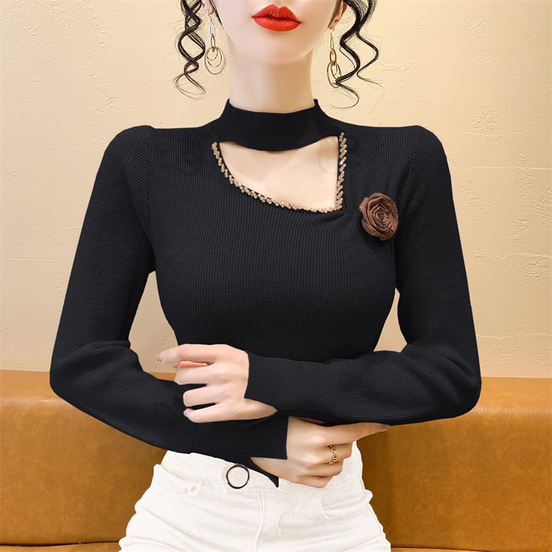 【tops】立体フラワーニットトップス　M27919