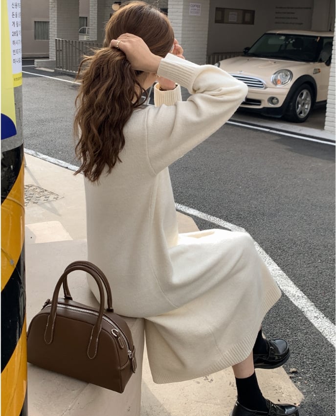 【dress】POLOネックワンピース　M19146