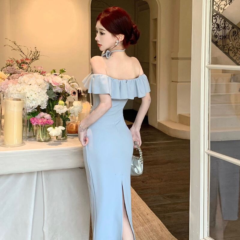 【dress】オフショルダーフリルワンピース G21120