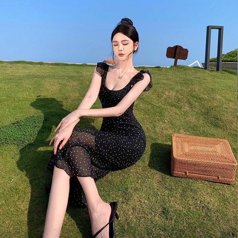 【dress】ドット柄ワンピース　M24708