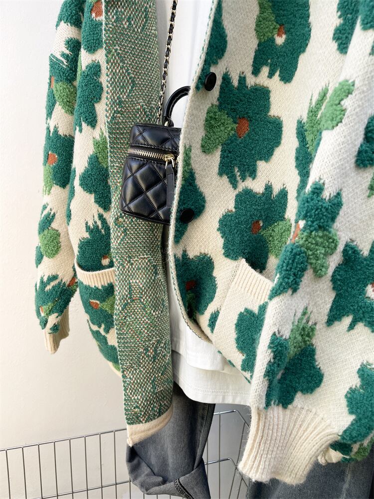 【outer】ジャカードニットカーデ　M28924
