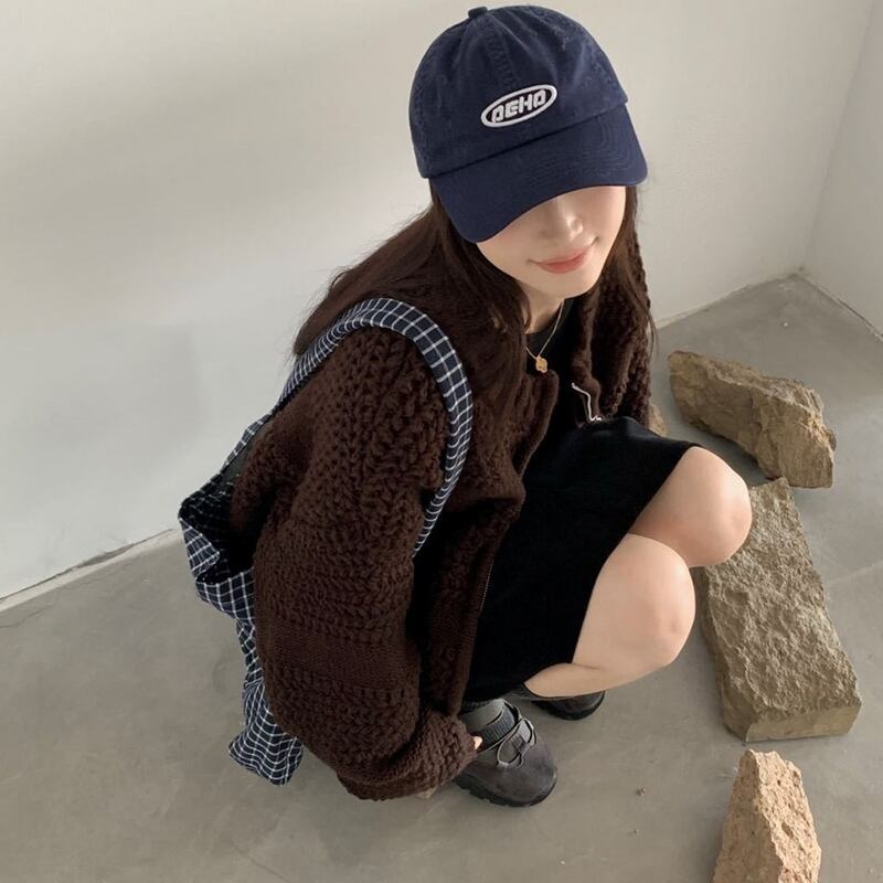 【outer】ニットカーディガン Q7149