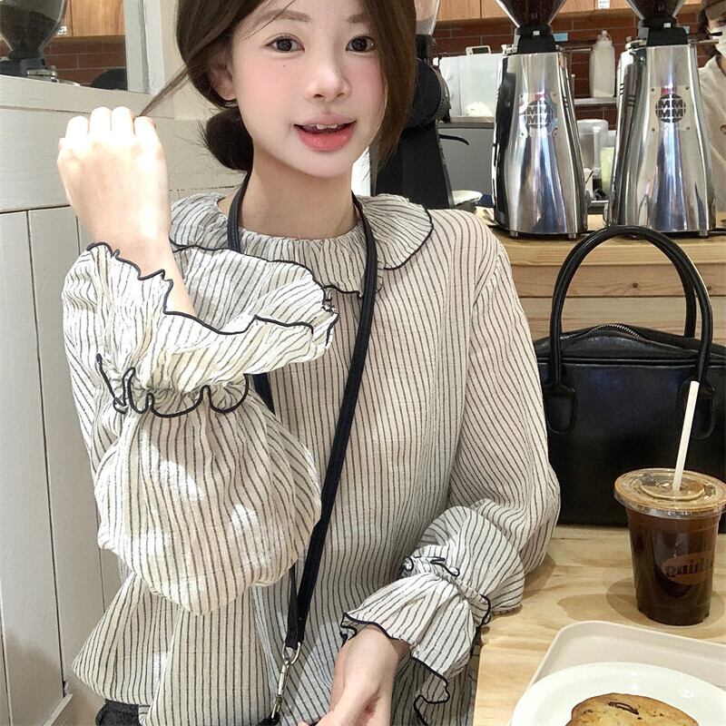 【tops】フリルシャツトップス　M29452