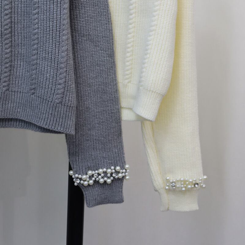 【outer】パールニットカーデ　M27592
