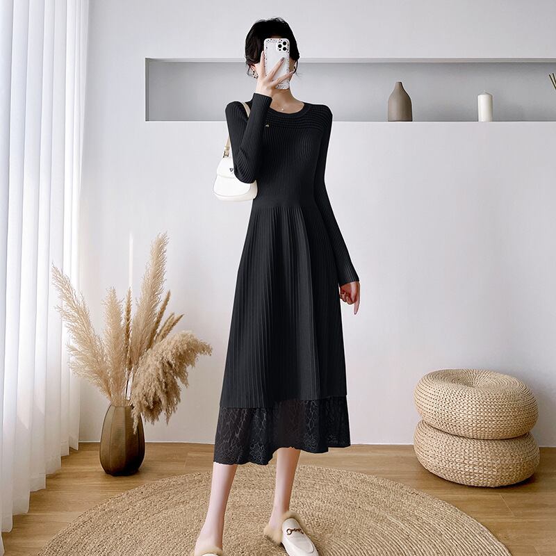 【dress】ドッキングニットワンピース　M27924