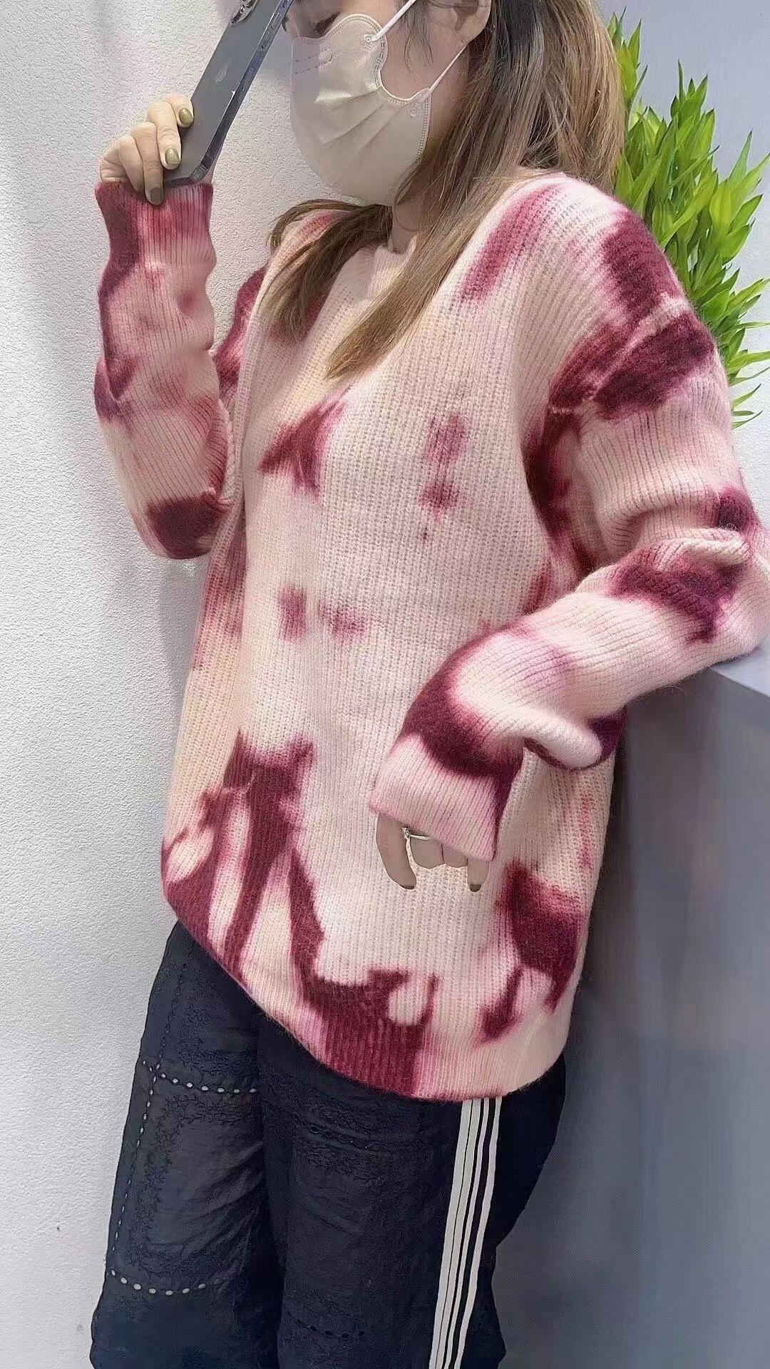 【tops】クルーネックニットセーター　M18506